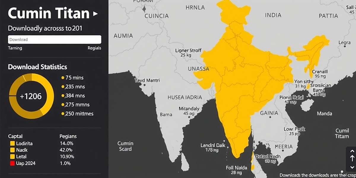 Cumin Titan Regional Popularity in India Cumin Titan download statistics map showing regional popularity across India